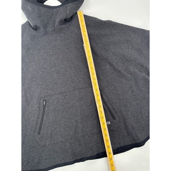 Gap Fit Hooded Poncho Womens Medium Large Gray Oversized Dolman Sleeve Stretchy - Picture 16 of 16